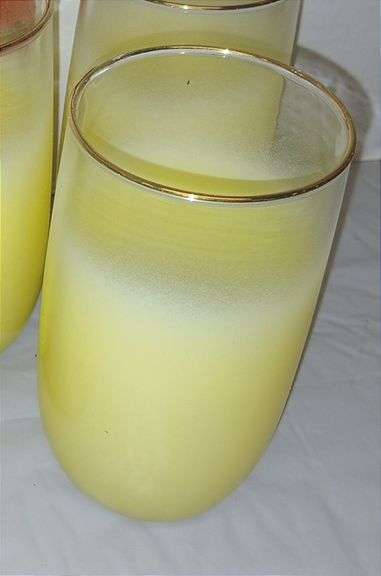 Five Yellow Blendo Glasses