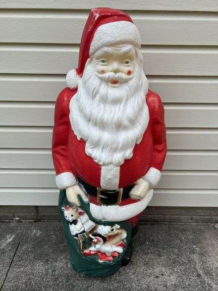 Vintage 47” Tall Empire Santa Blow Mold- Untested/Light Bulb Missing