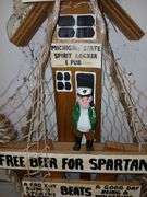 MSU "Free Beer For Spartans" Wall Hanging and Lake House Decor
