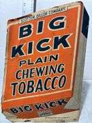 Big Kick Plain Chewing Tobacco Cardboard Advertising Sign