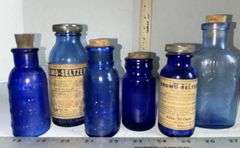 Bromo-Seltzer Bottles & Glass Phillips' Milk of Magnesia Bottle