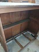Wooden 42"×20"×40" Bar and Two Stools