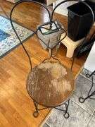 Parlor Table (30”T29”R) & Four Matching Chairs