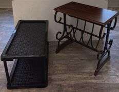 24" x 24"x 14" End Table & 28” x 15” x 14” Shelf Unit
