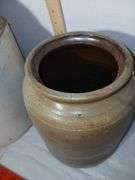 Salt-Glazed Stoneware Whisky Jug and Oyster Jar