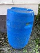 Blue Barrel- 39” tall & 20” round