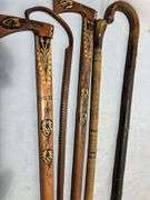 Assortment of Hand Carved Polish Walking Sticks & Canes