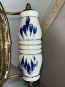 Copper Planter w/ Delft Blue and White Ceramic Handles (11”X 15”X 11”)