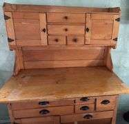 Maple Double Cupboard Kitchen Hutch  (63”X 48”X 27”)