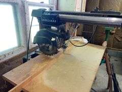 Craftsman 10” Radial Arm Saw- has power on Craftsman Stand w/ Blades & Extra Items
