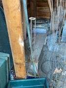 Scotts Stainless Steel Spreader, Lots of Planters, Tomato Cages, Old Stove & Fencing