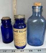Bromo-Seltzer Bottles & Glass Phillips' Milk of Magnesia Bottle