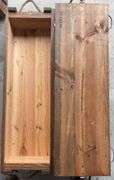 Large Wood Ammo Box w/ Legs, Approx. 43” x 27” x 12”, Legs are Approx 27” Tall