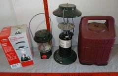 Two Coleman Lanterns & One Northwest Lantern + One Coleman Lantern Case