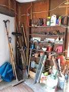 Shovels, Pole Saw, Post Hole Digger, Poultry Fencing & Garden Items Cleanout