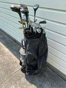 Tour Technology Golf Bag Full of Various Makers Golf Clubs - See Pics