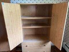 Wooden Wardrobe (55”T,30”L,15.5”D)