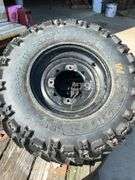 Pair of Used AT25 x 8-12, 4 Bolt Polaris Ranger/ATV Front Tires & Rims