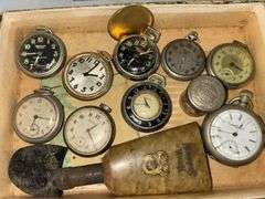 Collection of Pocket Watches & Motorist S Whisk