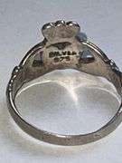 Two Sterling Silver Marked 925 Claddagh Rings