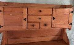 Maple Double Cupboard Kitchen Hutch  (63”X 48”X 27”)