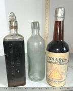 Antique Monarch Stomach Bitters Bottle & Other Apothocary Bottles