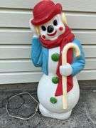 34” Snowman Blow Mold- Untested/Light Bulb Missing