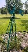John Deere 7’ tall Metal Windmill