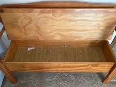 4’ Wooden Storage Bench (31”T,4’L,16”D)