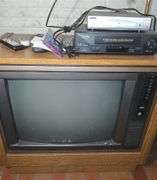 General Electric Console TV, Apex DVD Player & VHS Player- all have power
