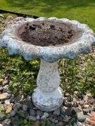 Cement Bird Bath (26” tall & 2’ round)