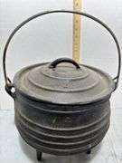 Swain Albatross Three Legged Cast Iron Cauldron No. 2