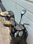 Tour Technology Golf Bag Full of Various Makers Golf Clubs - See Pics