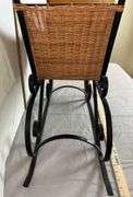 Vintage Wrought Iron & Wicker Sleigh