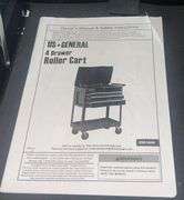US General Lockable 38”x31”x18” Rolling Tool Cart & Metal Tool Box