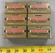 6 Boxes (300 CTGS) PMC Predator 22 WIN MAG 40 GR Jacketed Hollow Point Ammo