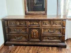 Stanley Furniture Wooden Dresser (82”T,66”L,20”D) w/ Mirror
