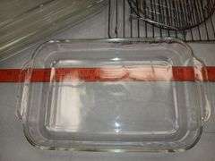 Pyrex Baking Dishes, Brown Glazed Bean Pot + Cooling Racks - Sherwood ...