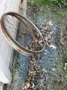 Scotts Stainless Steel Spreader, Lots of Planters, Tomato Cages, Old Stove & Fencing