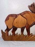 18”x15” Moose Crafted Using The Intarsia Woodworking Technique