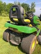 2006 John Deere X300 Lawn Tractor- 668 hours w/ Edge 42” Deck + Bagger System- runs/see video