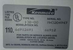 Kenmore 90 Series Heavy Duty Electric Dryer- 44"×27"×25.5"