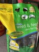 Hose Reel, Garden Cart, Fertilizer/Lawn Lime, Gardening Items & Metal Shelf