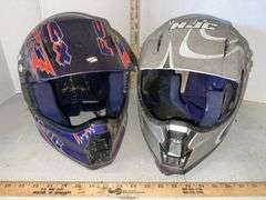 Two HJC ATV Helmets