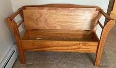 4’ Wooden Storage Bench (31”T,4’L,16”D)