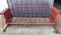 Metal Vintage Red Glider Bench (77”L,36”T,32”D)