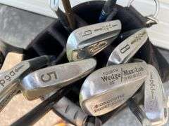Tour Technology Golf Bag Full of Various Makers Golf Clubs - See Pics