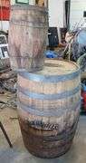 55 Gallon Jack Daniel's Keg & Smaller Wooden Keg