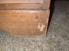 "Ethan Allen Style" Two Piece Wood Hutch w/ Drawers & Storage (63”T,46”L,16”D)