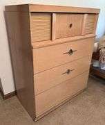 MCM Mengel Blonde Four Drawer Dresser (42.5”T,33”L,18”D)